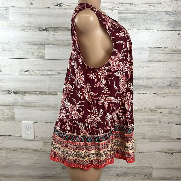 NWT Beach Lunch Lounge Multicolor Sleeveless Bohemian Top Size Extra Large - Picture 3 of 11